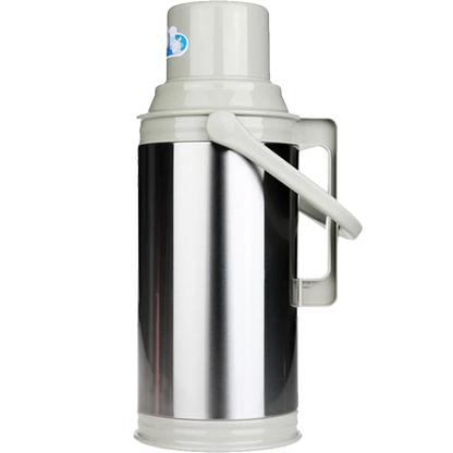 3.2L Large Vacuum Insulated Thermos Flask Jug | Glass Lined | Handle & Pouring Spout | Hot & Cold Drinks