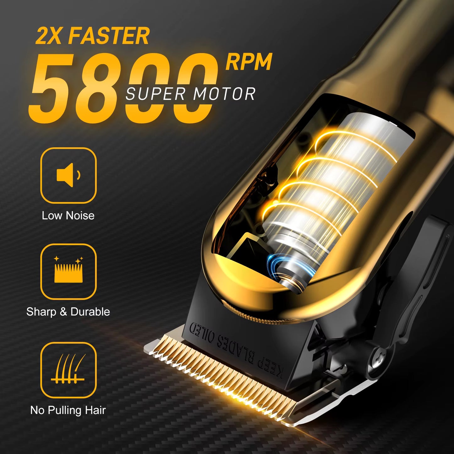 SEJOY Cordless Hair Clipper & Trimmer Kit for Men – Professional Barber Set with 9 Guards, LCD Display