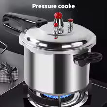 9L Aluminium Pressure Cooker – Large Capacity Stovetop Pressure Cooker with Safety Valves & Cool-Touch Handles – Family Size
