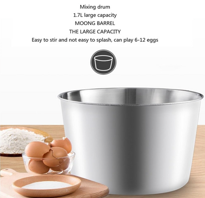 7-Speed Electric Stand Mixer with 2L Rotating Bowl – Detachable 2-in-1 Hand Mixer with Dough Hooks & Whisk Beaters – Turbo Function