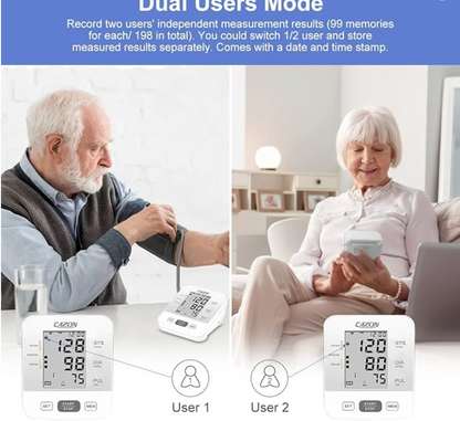 CAZON Upper Arm Blood Pressure Monitor | Automatic Digital BP Machine for Home Use