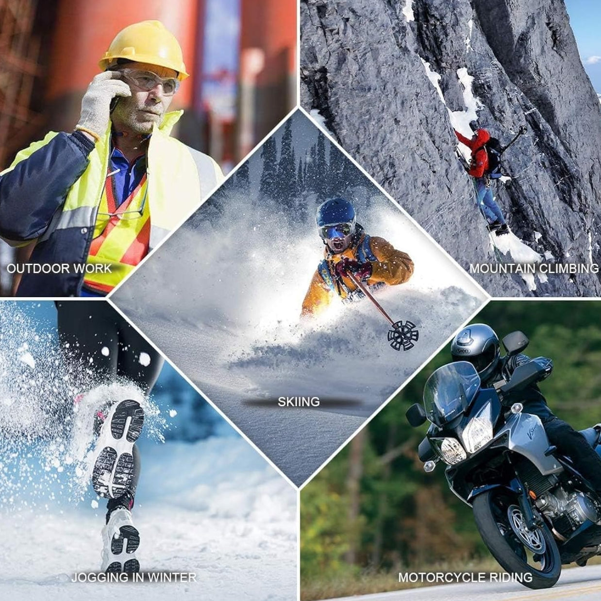 CONQUECO Heated Jacket hoddie Body Wamer: Electric Windproof &amp; Waterproof Jacket with 10000 mah Battery Pack - 3 Heating level for Sports &amp; Outdoor