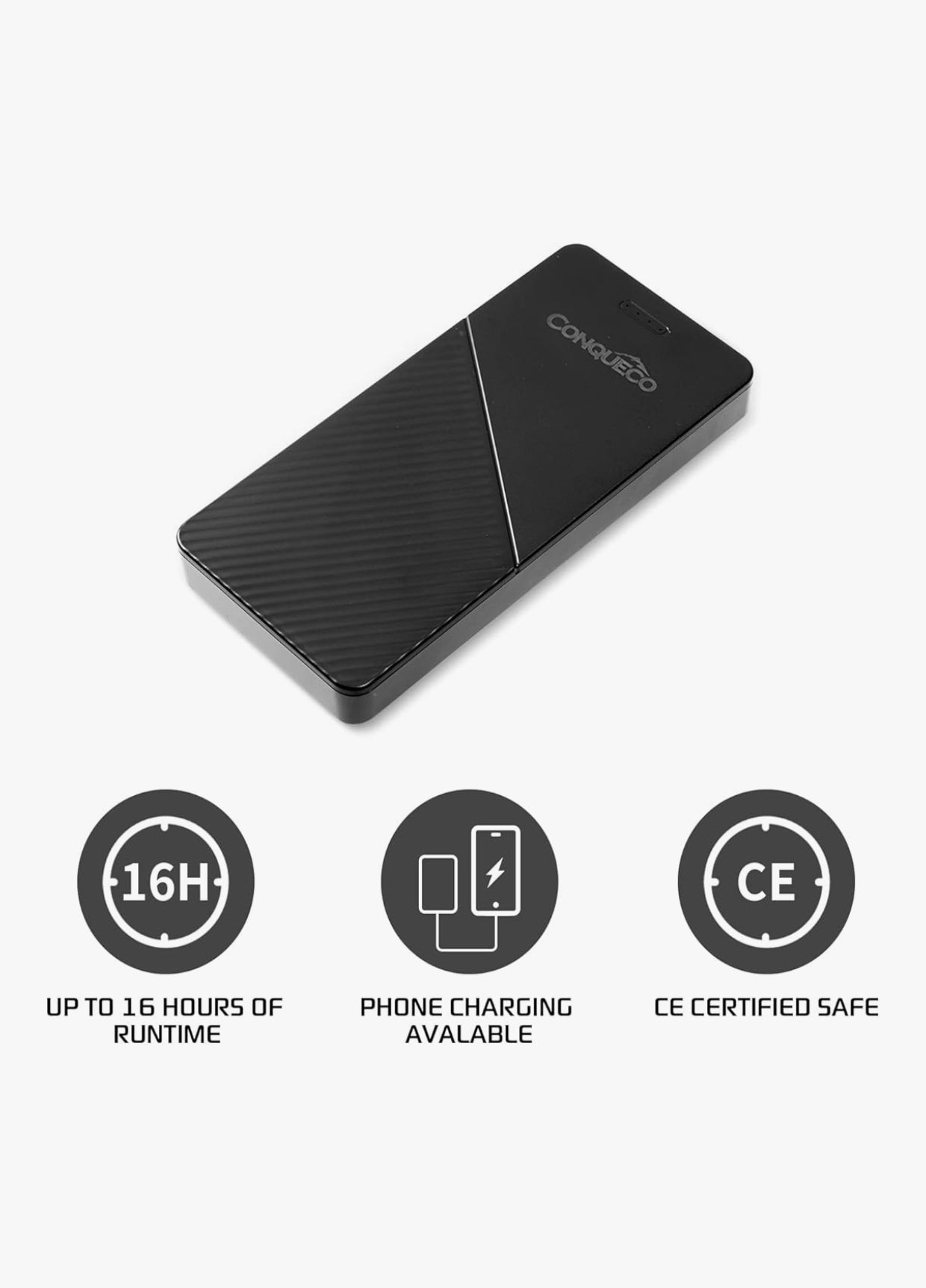 CONQUECO Men's Camo Heated Jacket Waterproof Hunting Hoodie Jacket with Battery Pack