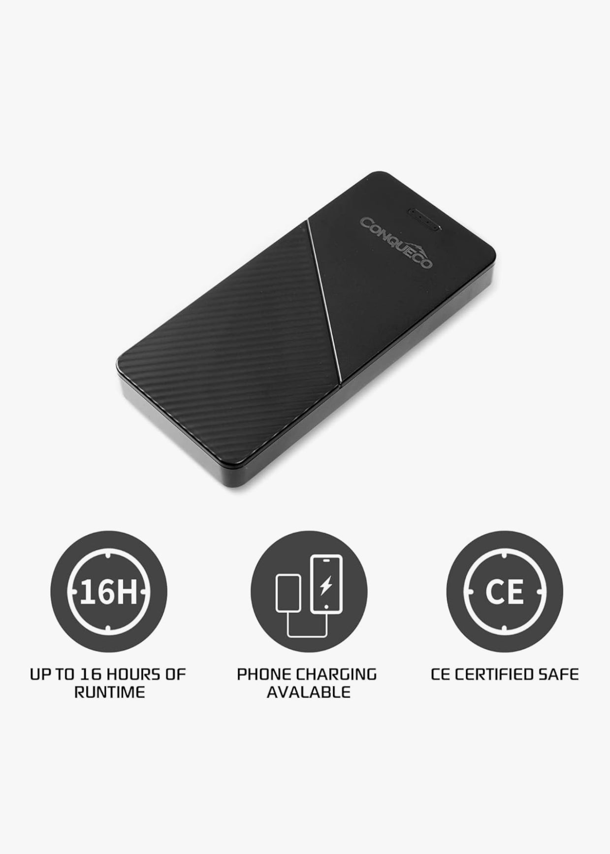 CONQUECO Heated Jacket Electric Hoodie Jacket With Battery Pack