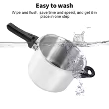 9L Aluminium Pressure Cooker – Large Capacity Stovetop Pressure Cooker with Safety Valves & Cool-Touch Handles – Family Size
