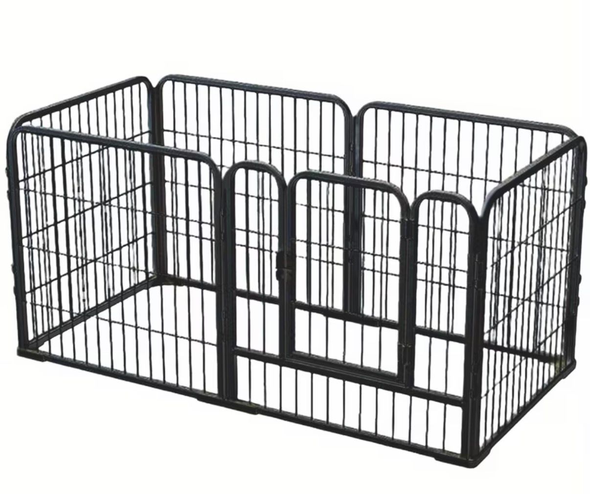 Indoor Dog Playpen 120cm | 6-Panel Stainless Steel Pet Fence & Kennel for Small/Medium Dogs, Rabbits & Cats