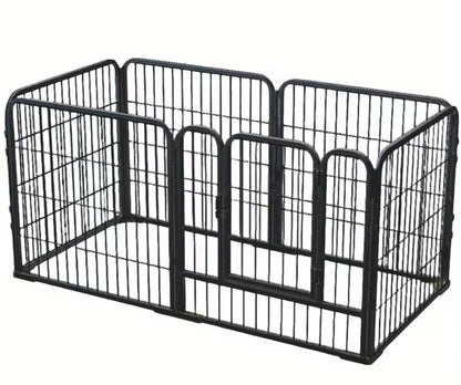 Indoor Dog Playpen 120cm | 6-Panel Stainless Steel Pet Fence & Kennel for Small/Medium Dogs, Rabbits & Cats