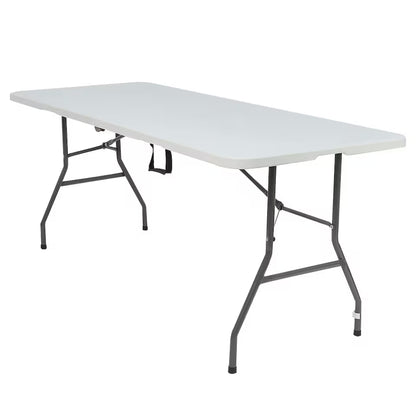 Alivio 6ft Folding Table Heavy Duty Trestle Table 180 x 70 x 74cm for Wedding Market Garden Party Picnic Indoor Outdoor - White