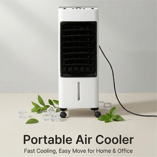 Alivio 4L Portable Air Cooler 65W with 3 Fan Speed, 3 Mode, 2 Ice Pack, 120 Degree Oscillation (White)