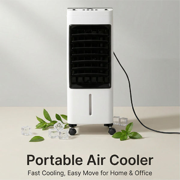 Alivio 4L Portable Air Cooler 65W with 3 Fan Speed, 3 Mode, 2 Ice Pack, 120 Degree Oscillation (White)
