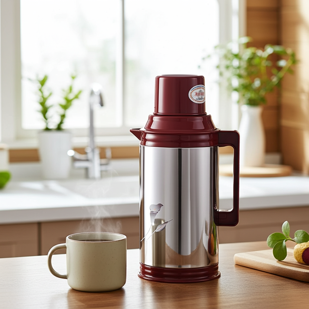 3.2L Large Vacuum Insulated Thermos Flask Jug | Glass Lined | Handle & Pouring Spout | Hot & Cold Drinks