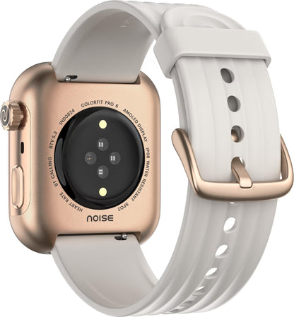 Noise ColorFit Pro 6 Smartwatch – 1.85" AMOLED Always-On Display, Bluetooth Calling, IP68, 7-Day Battery – Jet Black | Ivory Gold | Ice Blue