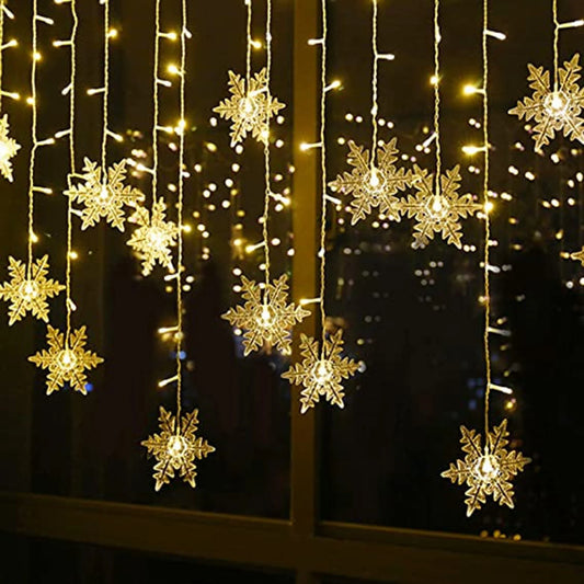 Snowflake Fairy String LED Lights Curtain Window Xmas Christmas Party Wedding Decor