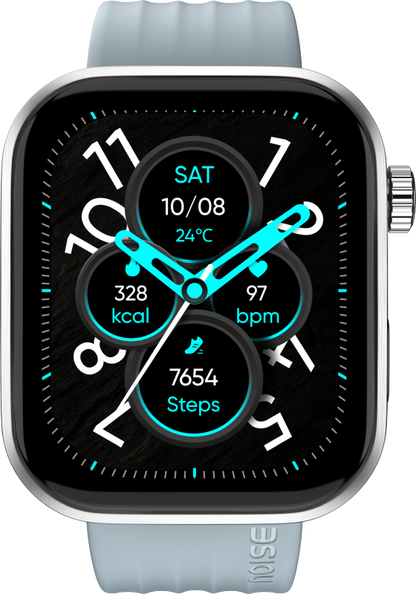 Noise ColorFit Pro 6 Smartwatch – 1.85" AMOLED Always-On Display, Bluetooth Calling, IP68, 7-Day Battery – Jet Black | Ivory Gold | Ice Blue