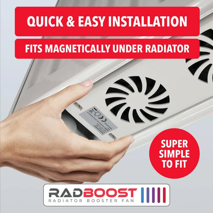 Radboost PRO-5 Radiator Booster Fan – Magnetic Fit Radiator Fan with Auto Temperature Sensor – Heats Rooms 2x Faster, Save up to 30% – Single Pack | Double Pack | Extension Set