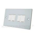 Philex Chrome Flat style 4 Gang Switch