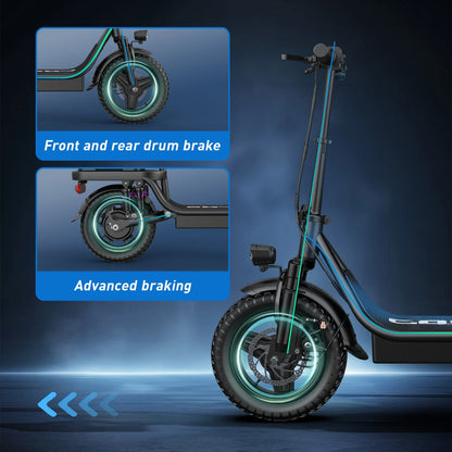 GQ8 Folding Electric Bike Scooter – 48V 15Ah 250W Motor, 14" Fat Tyres, Dual Suspension