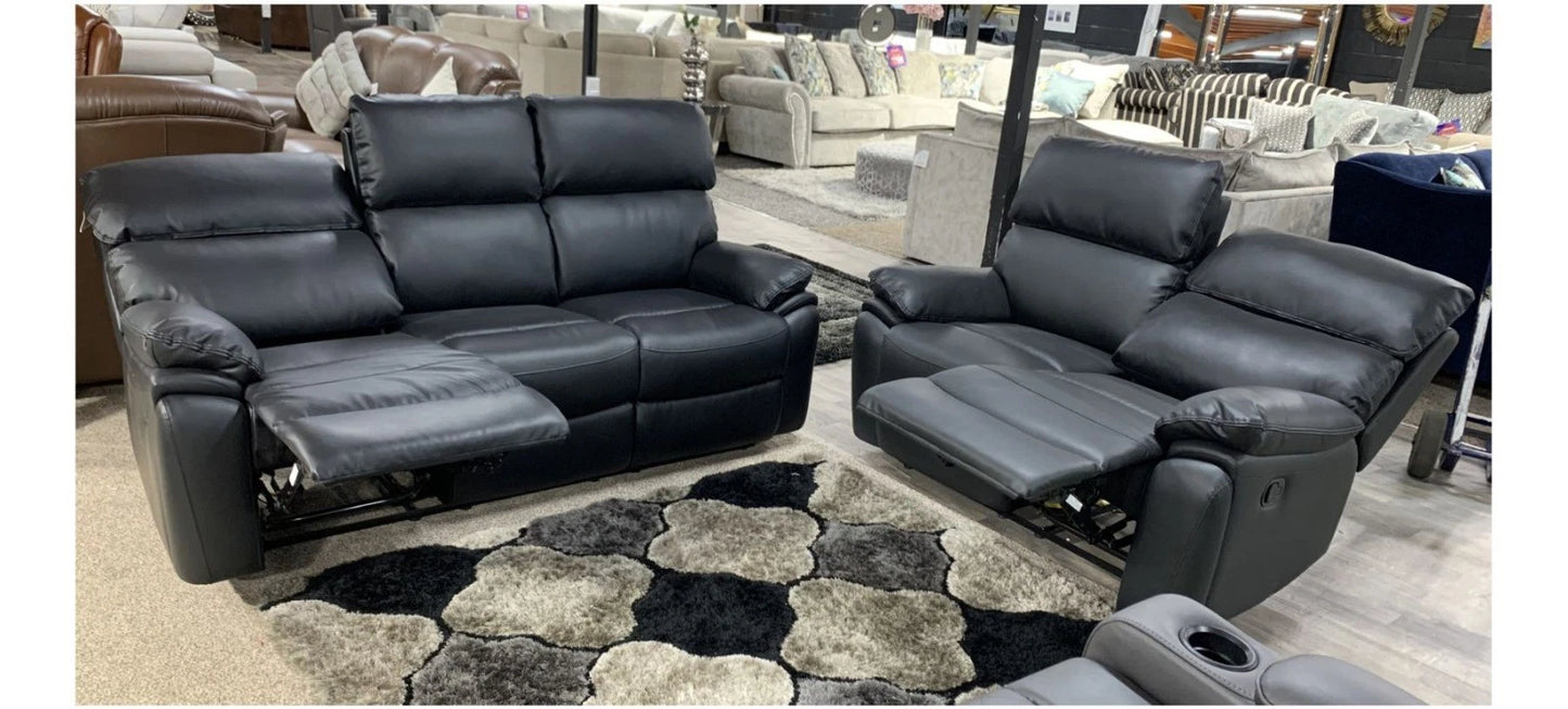 Valencia Leather Recliner Sofa 3+2 Seater-with Cupholders/Bluetooth/Wireless