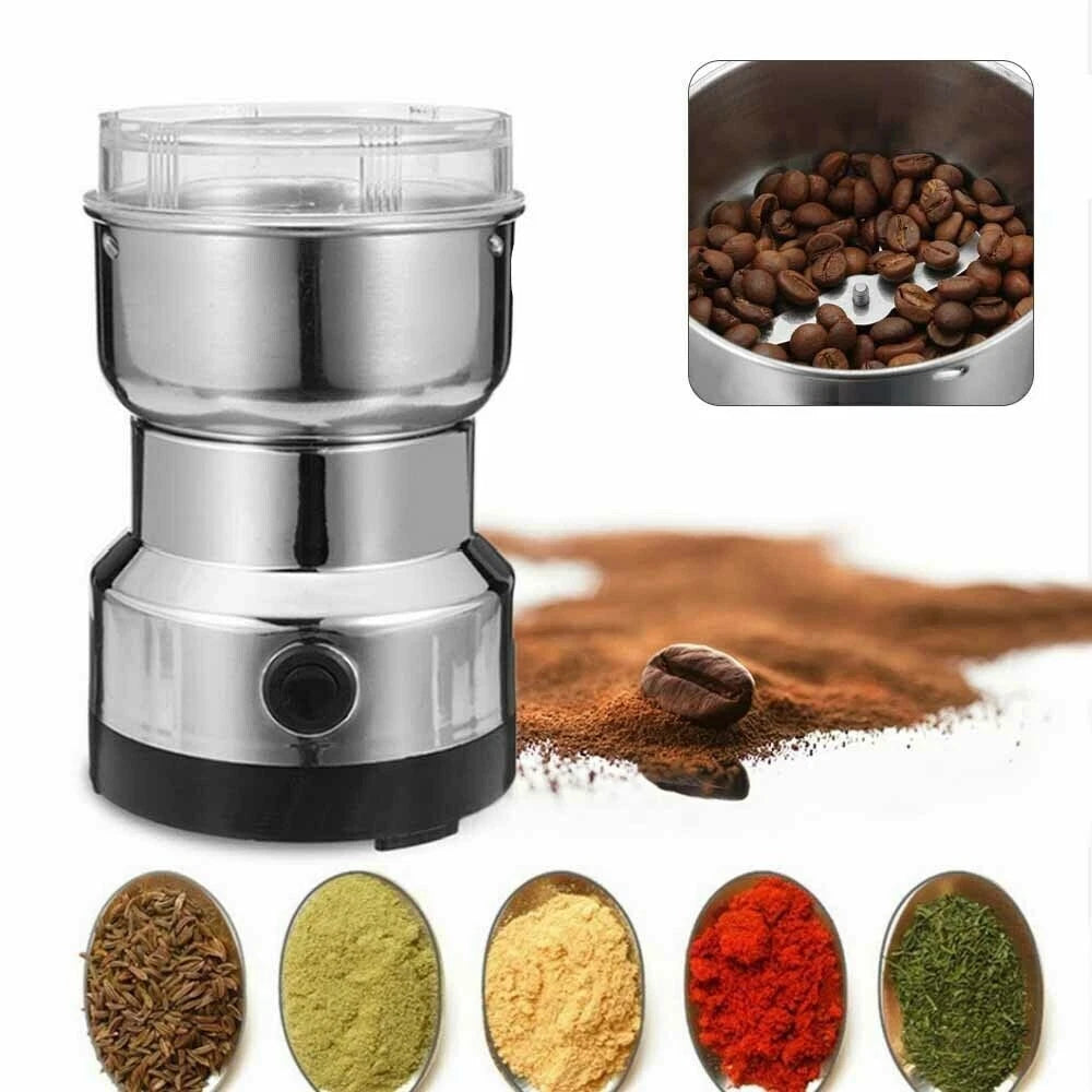 Electric Coffee Grinder – Stainless Steel Blade for Coffee Beans, Nuts & Spices (220V)