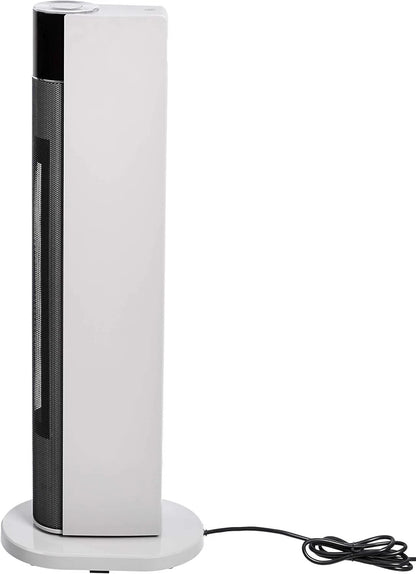 AmazonBasics Eco Tower Heater — 3 Heat Settings, 2 Fan Speeds, Oscillating