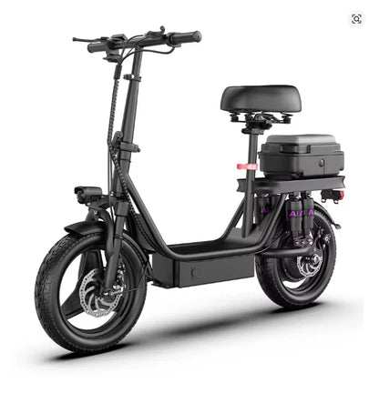 GQ8 Folding Electric Bike Scooter – 48V 15Ah 250W Motor, 14" Fat Tyres, Dual Suspension
