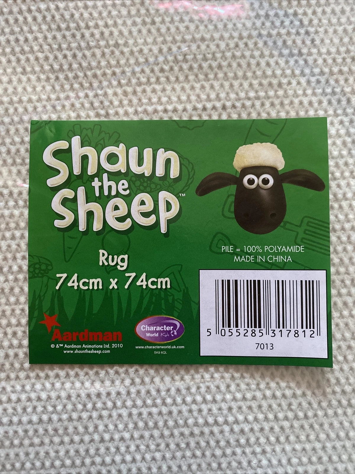 Shaun The Sheep Children’s Bedroom Character Rug, Play Mat With Free Cushion