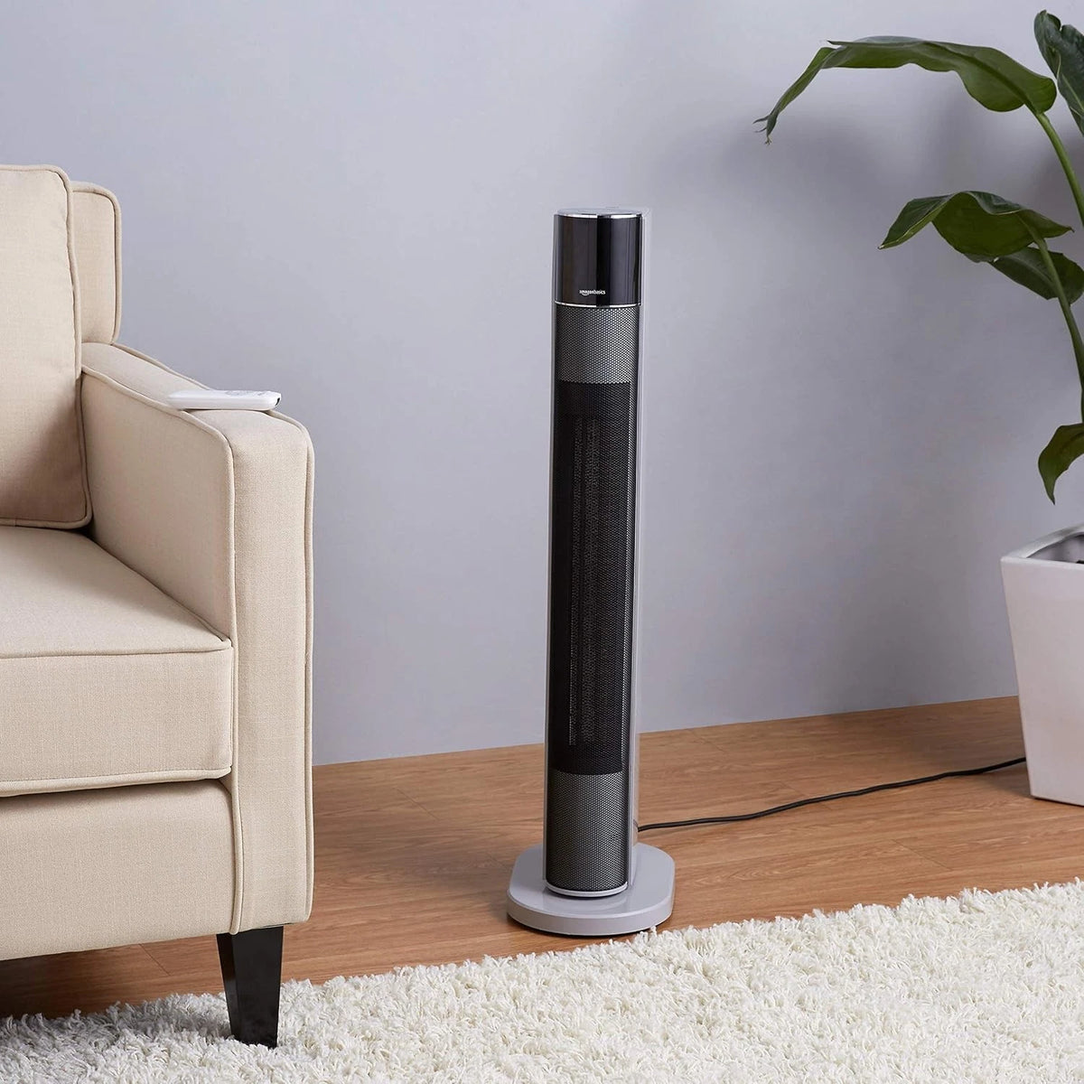 Amazonbasics Fan AmazonBasics Eco Tower Heater — 3 Heat Settings, 2 Fan Speeds, Oscilla ...