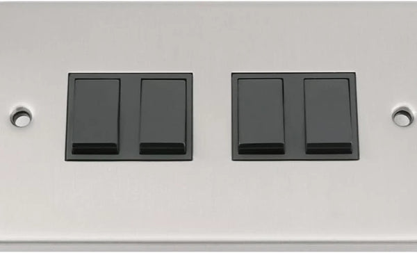 Light Switch 4 Gang Chrome