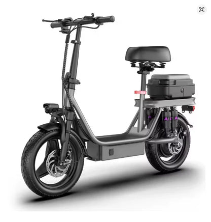 GQ8 Folding Electric Bike Scooter – 48V 15Ah 250W Motor, 14" Fat Tyres, Dual Suspension
