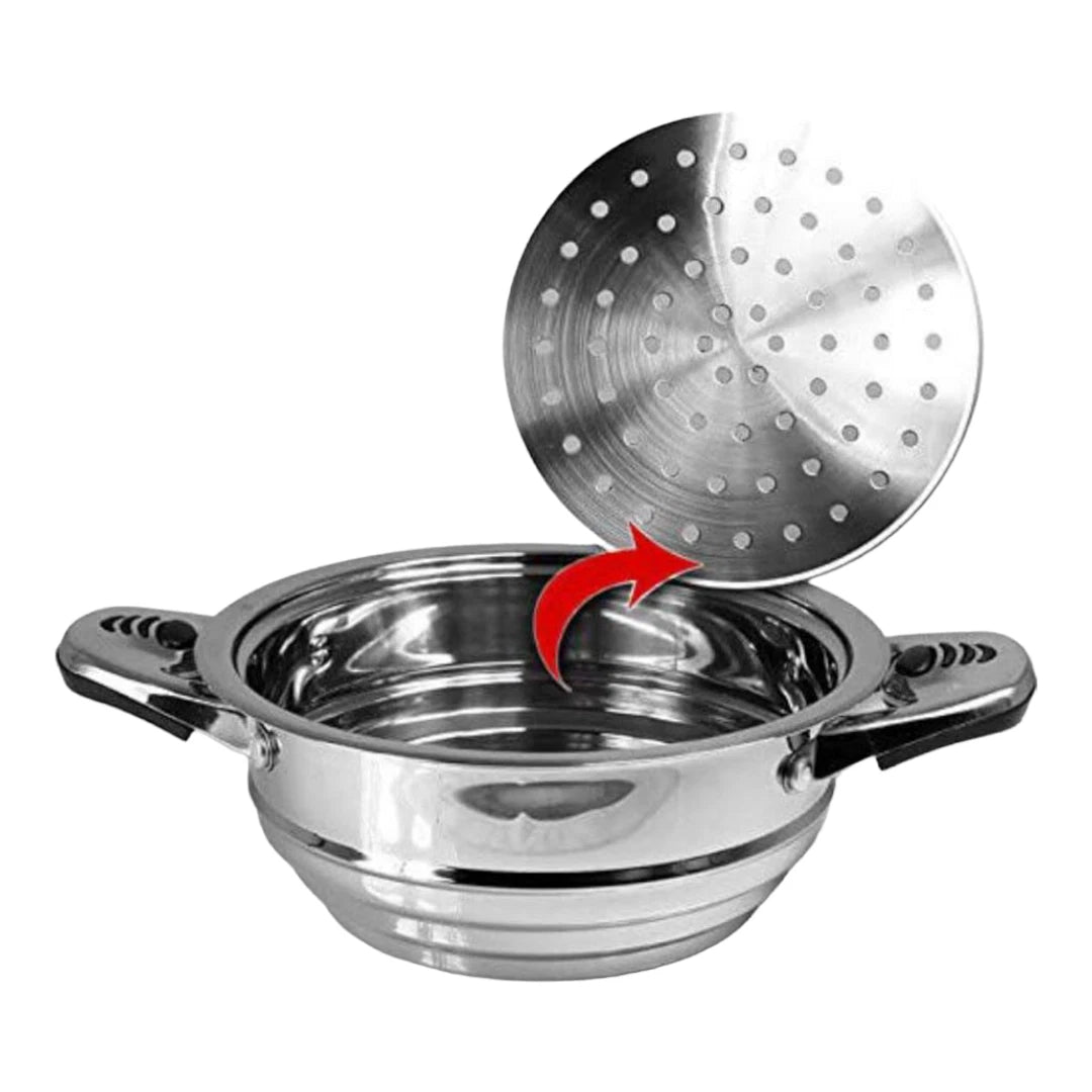 16 Piece Stainless Steel Cookware Set Pots and Pans Set with Lids Gas Electric Induction Hob Compatible