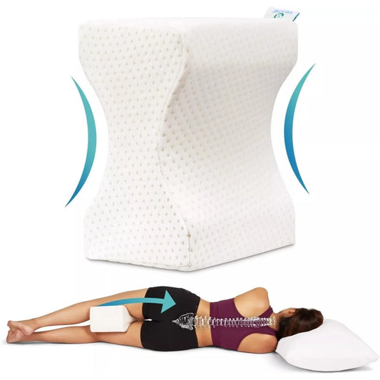 Knee Pillow for Side Sleepers - Leg Support Cushion - Back Pain Relief