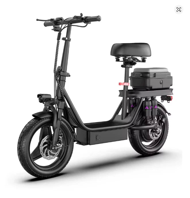 GQ8 Folding Electric Bike Scooter – 48V 15Ah 250W Motor, 14" Fat Tyres, Dual Suspension