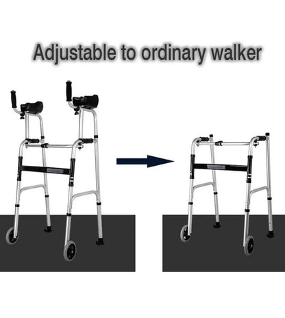 Walking Frame with Armrest Support Pad - Adjustable Height - Folding Lightweight E easy2buy81 (6509)