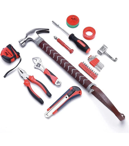 Hammer Tool Box - 28 Piece Hammer Tool Set Made of Real Metal for DIY and Car Repair