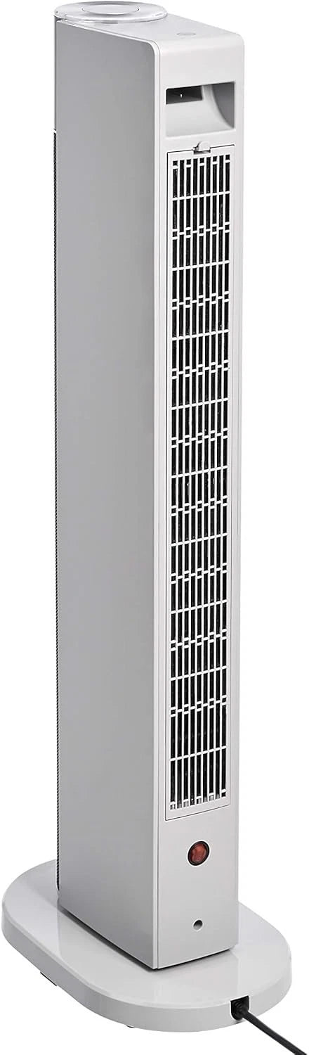AmazonBasics Eco Tower Heater — 3 Heat Settings, 2 Fan Speeds, Oscillating