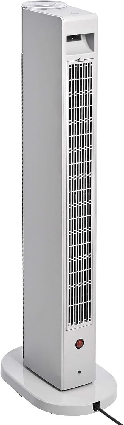 AmazonBasics Eco Tower Heater — 3 Heat Settings, 2 Fan Speeds, Oscillating