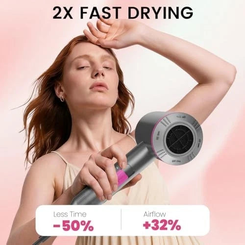 Professional Ionic Hair Dryer Powerful AC Motor Quick Drying with 2 Speed 3 Heat