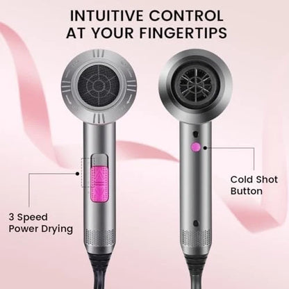 Professional Ionic Hair Dryer Powerful AC Motor Quick Drying with 2 Speed 3 Heat