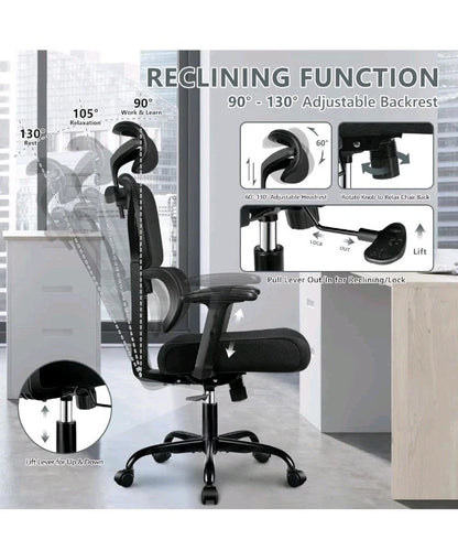 Ergonomic Gaming Chair High Back Recliner with Lumbar Support – Office & Gaming