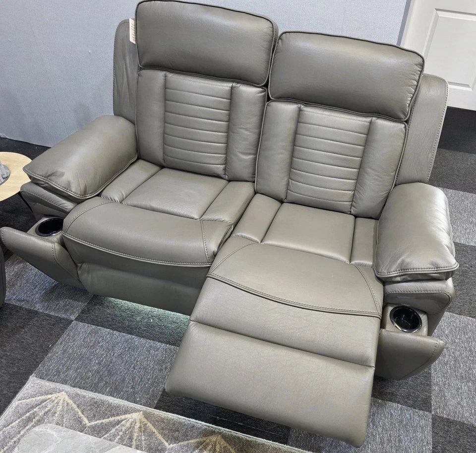 Sevilla Electric Recliner Leather Sofa 3+2 Seater-Cup-holders/Leds/Wireless/USB