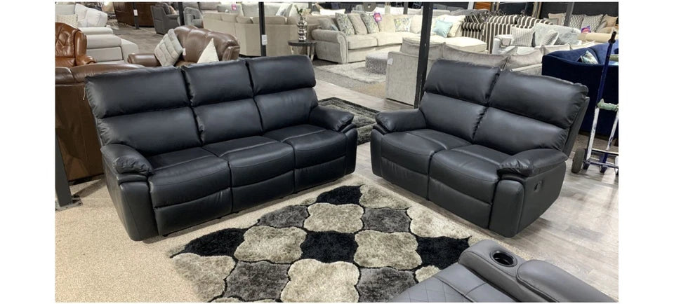 Valencia Leather Recliner Sofa 3+2 Seater-with Cupholders/Bluetooth/Wireless