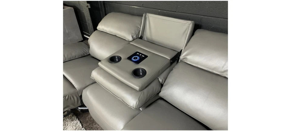 Valencia Leather Recliner Sofa 3+2 Seater-with Cupholders/Bluetooth/Wireless