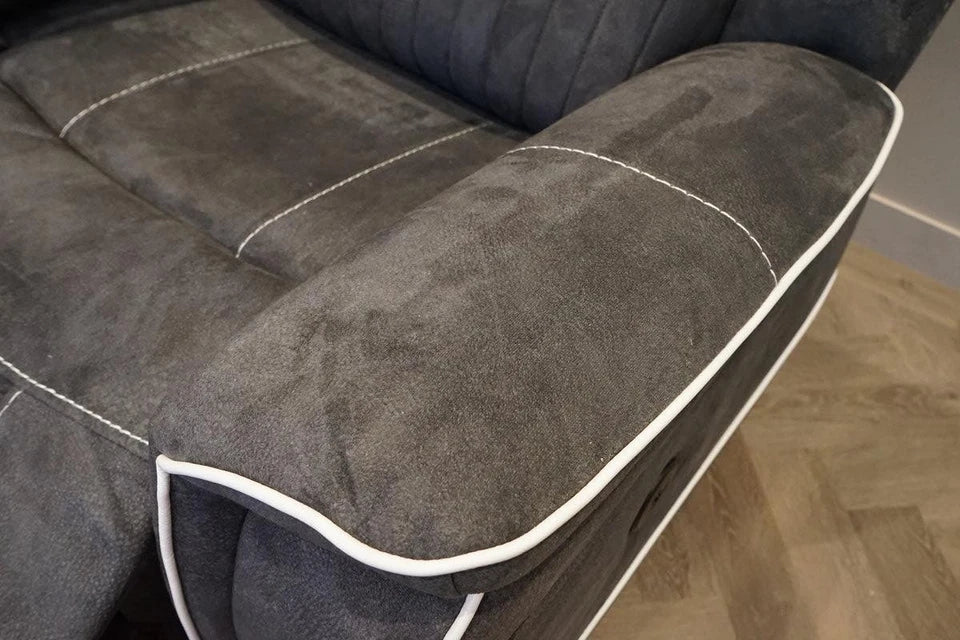 Hannah Fabric Electric Recliner Sofa 3+2 Set/Bluetooth/USB/Led/Cooling-Cupholder