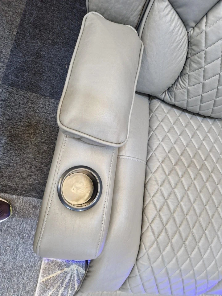 Orlando Leather Electric Recliner Sofa 3+2 Seater With Cup Holders/LED/Wireless