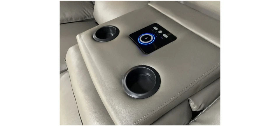 Valencia Leather Recliner Sofa 3+2 Seater-with Cupholders/Bluetooth/Wireless