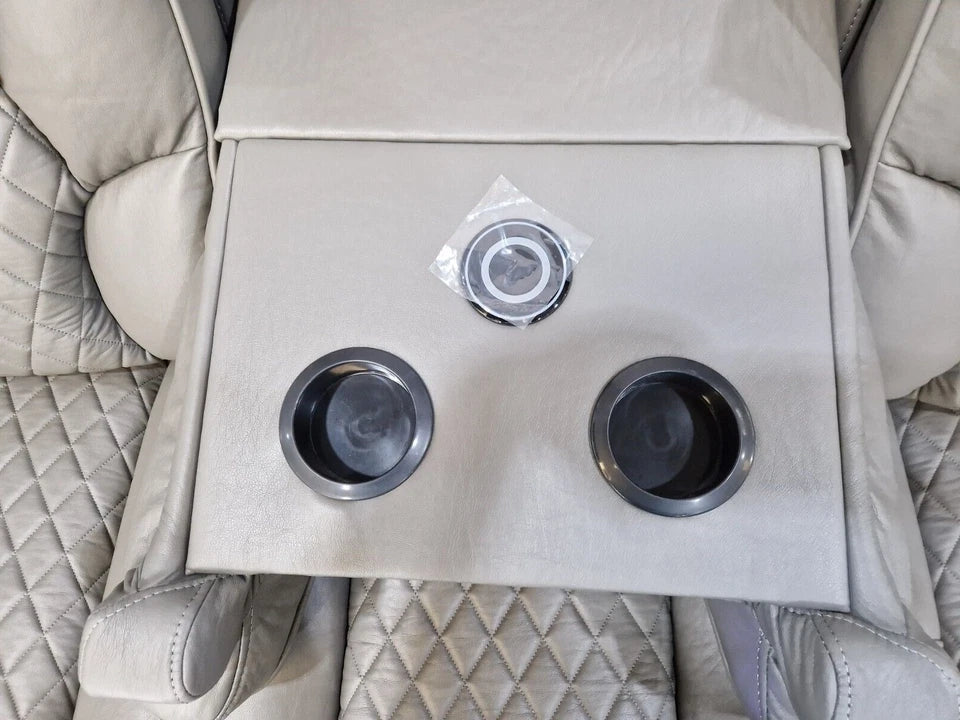 Orlando Leather Electric Recliner Sofa 3+2 Seater With Cup Holders/LED/Wireless