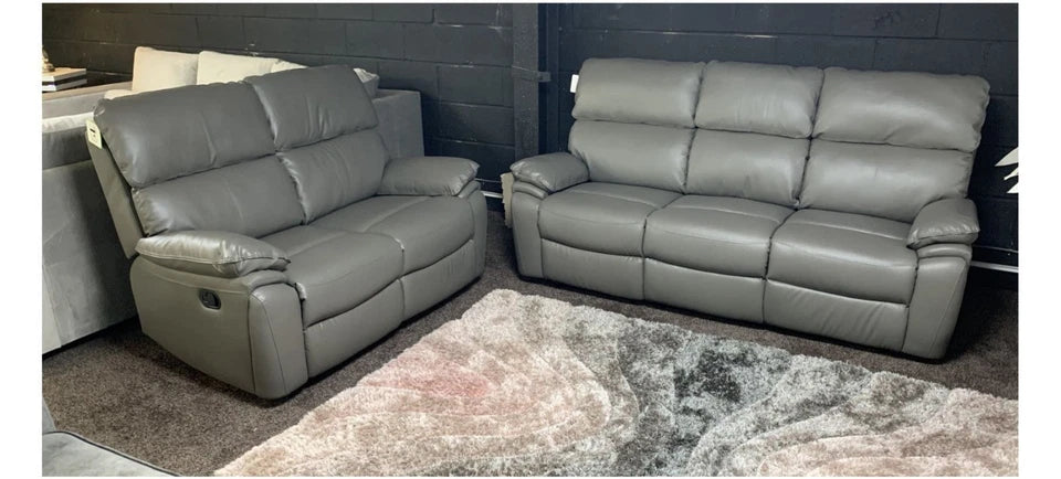 Valencia Leather Recliner Sofa 3+2 Seater-with Cupholders/Bluetooth/Wireless