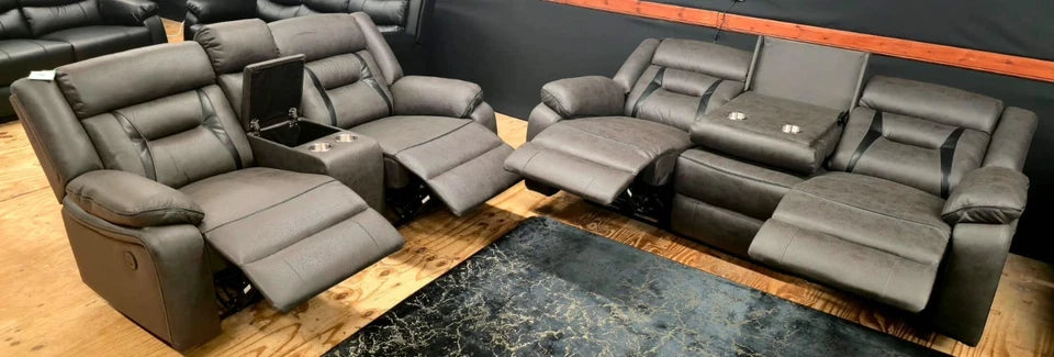 Generic Electric Recliner 3+2 seater Sofa-3 and 2 seater-Leather Sofa 3+2 Seater