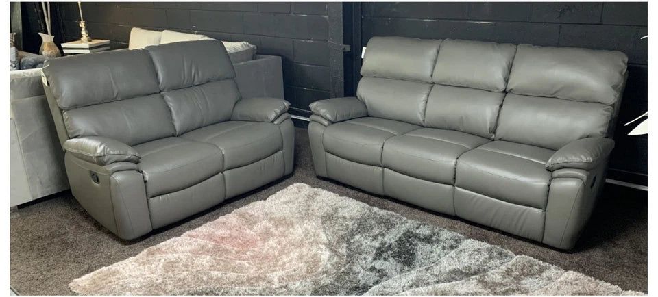Valencia Leather Recliner Sofa 3+2 Seater-with Cupholders/Bluetooth/Wireless