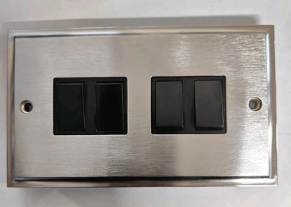 Light Switch 4 Gang Chrome